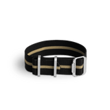 20mm Black/Khaki Nylon Field Strap