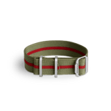 20mm Moss/Red Nylon Field Strap