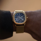 Montre Skeleton Automatique Édition Or Berlin