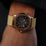 Montre Skeleton Automatique Édition Or Berlin