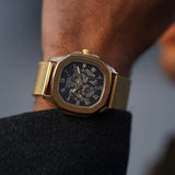 Montre Skeleton Automatique Édition Or Berlin