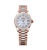Seiko Mod Datejust Lady Two-Tone Gem Pearl White