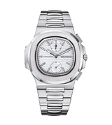 Seiko Mod Nautilus Chrono White