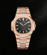 Seiko Mod Nautilus Rose Gold - Black