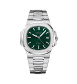 Seiko Mod Nautilus Silver Green