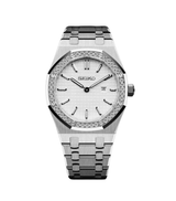 Seiko Mod Royal Oak Lady White Silver Iced