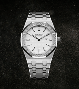 Seiko Mod Royal Oak Lady White Silver Iced
