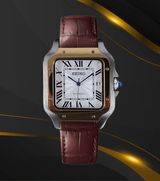Seiko Mod Santos Two-Tone Brown