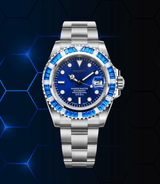 Seiko Mod Submariner Blue Ruby